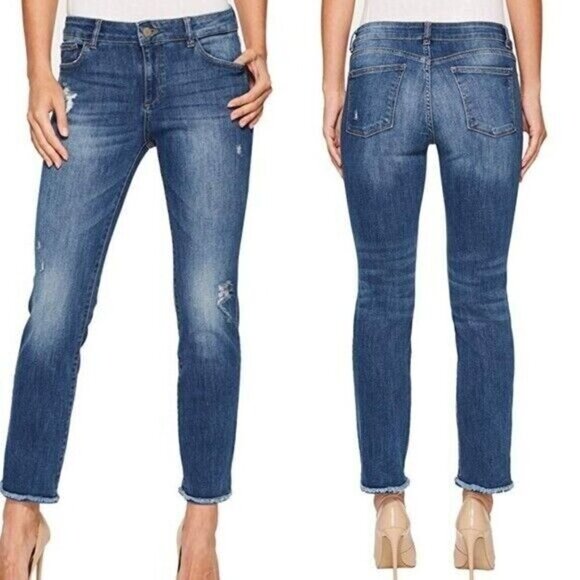 DL1961  Mara Instasculpt Straight Ankle Stretch Ventura Wash Denim Jeans Size 31 - Picture 1 of 9